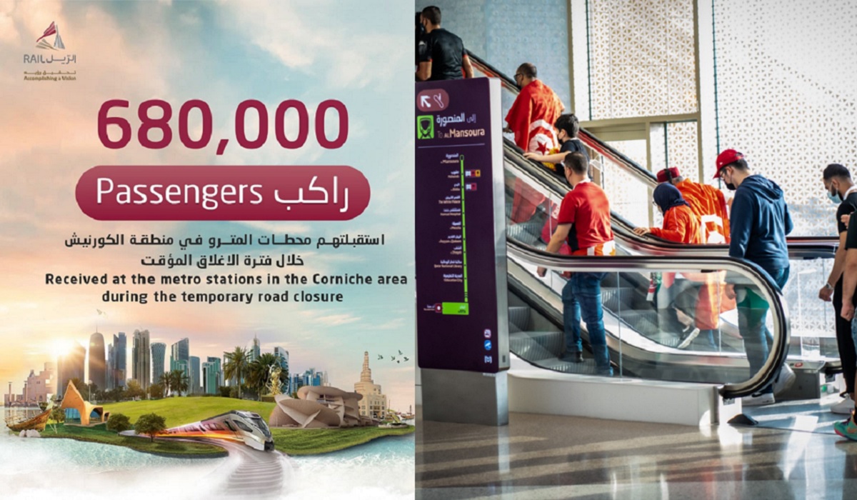Doha Metro stations in Corniche area receive 680,000 passengers in 9 days